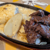 「吉祥寺バーグ」でいつものハンバーグと「牛ハラミのガーリックステーキ」のコンボを堪能