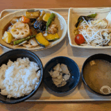「夢庵（ゆめあん） 武蔵野西久保店」でランチ定食「若鶏と彩り野菜の黒酢あん」にミニ大根サラダを付けて
