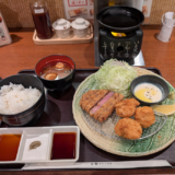 ダイヤ街の牛カツ専門店「京都勝牛」で冬季限定「牛カツとほたてカツ」を楽しむ