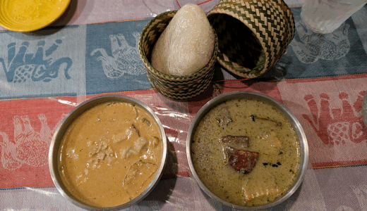 タイ料理「クゥーチャイ」でグリーン＆マッサマンの「ダブルカレーセット」を熱々もち米と一緒に堪能