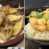 「天ぷら わかやま」吉祥寺店の平日限定「ランチセット」で天ぷら盛り合せと海老かき揚げの天茶を堪能
