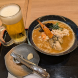 「牡蠣海幸かいり 吉祥寺」の平日限定ランチで「特選痛風味噌ラーメン」を濃厚出汁とリッチな海鮮食材を楽しむ